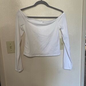 Elegant White Off-Shoulder Women's Top